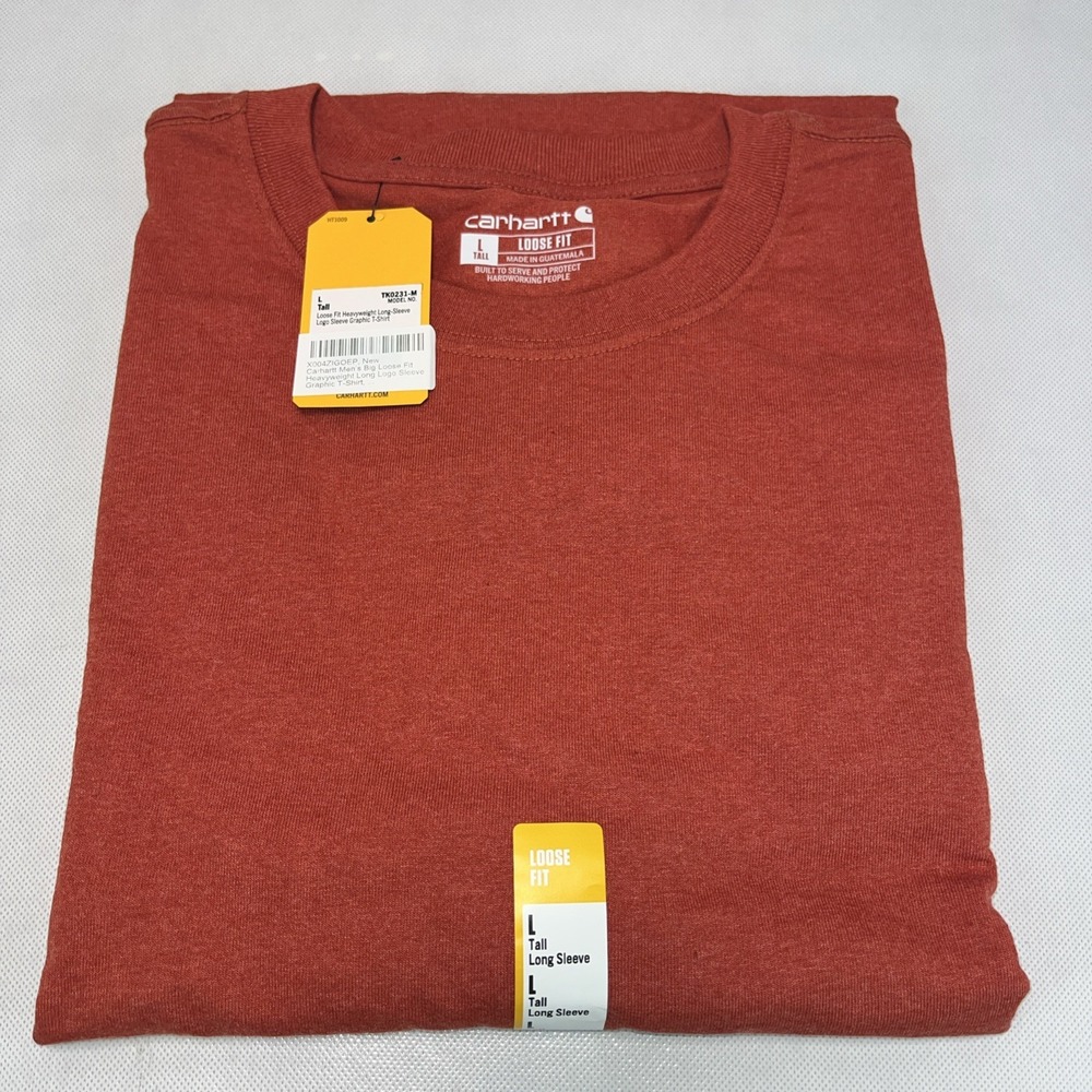 CARHARTT MEN'S K231 LONG SLEEVE GRAPHIC TEE LARGE TALL
